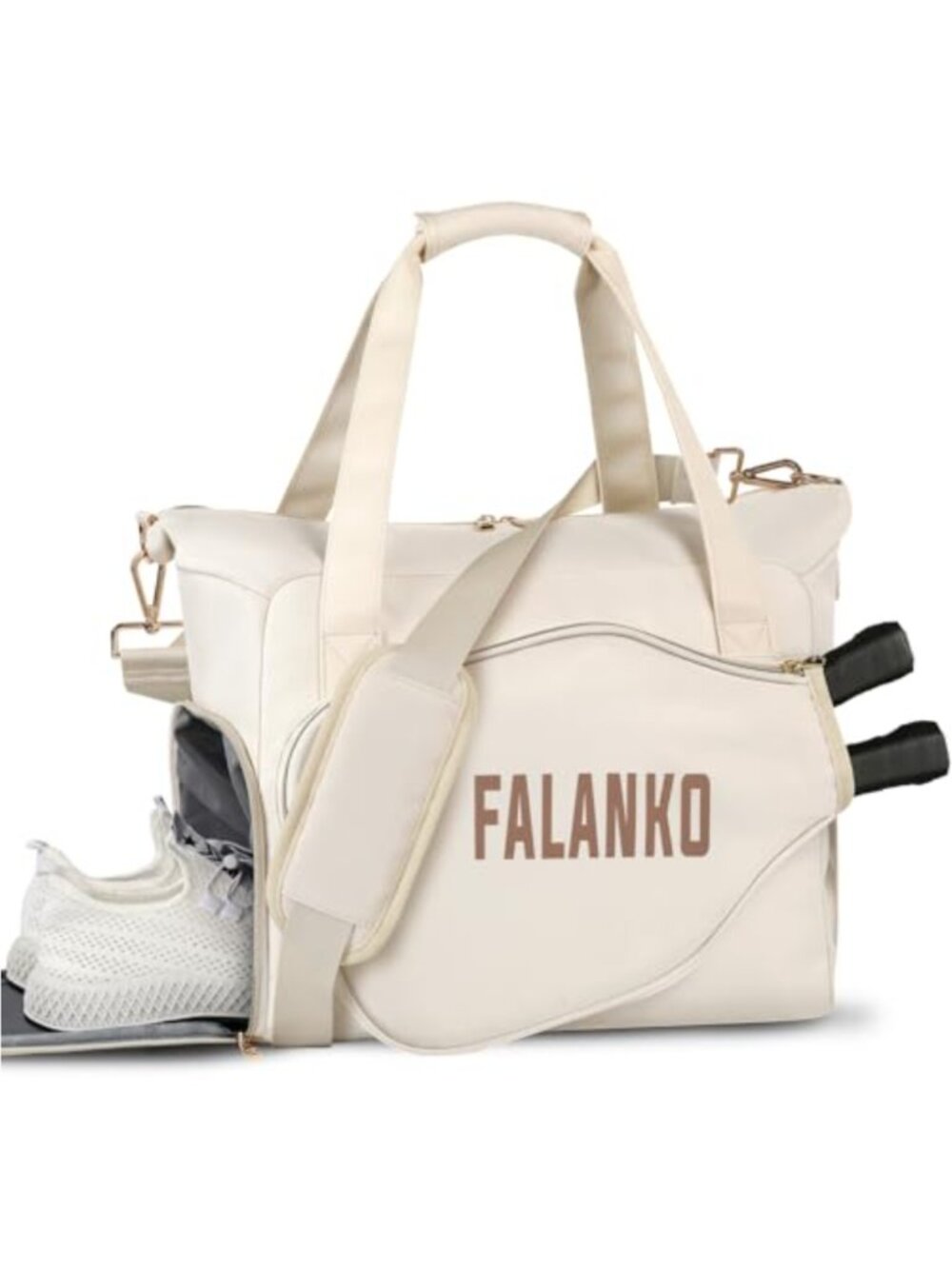 Pickleball Paddle Bag with Shoe Compartment Nylon Tote